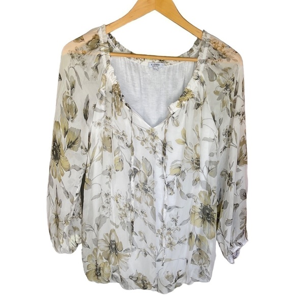ROSEMARINE 100% SILK BLOUSE MADE IN ITALY SIZE S - Picture 1 of 5